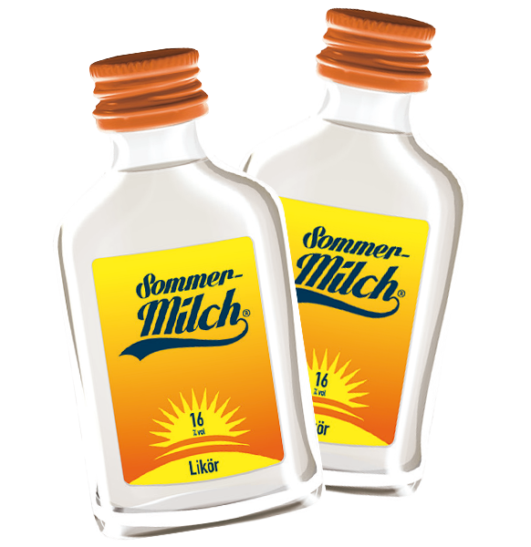 Sommer-Milch Flaschen